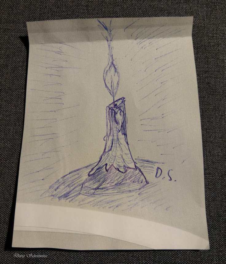 Eine gezeichnete Kerze