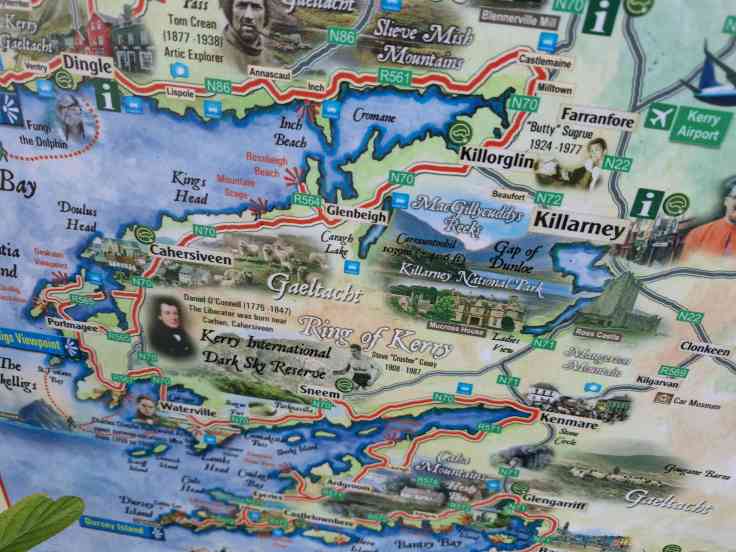 Karte der Kerry-Halbinsel